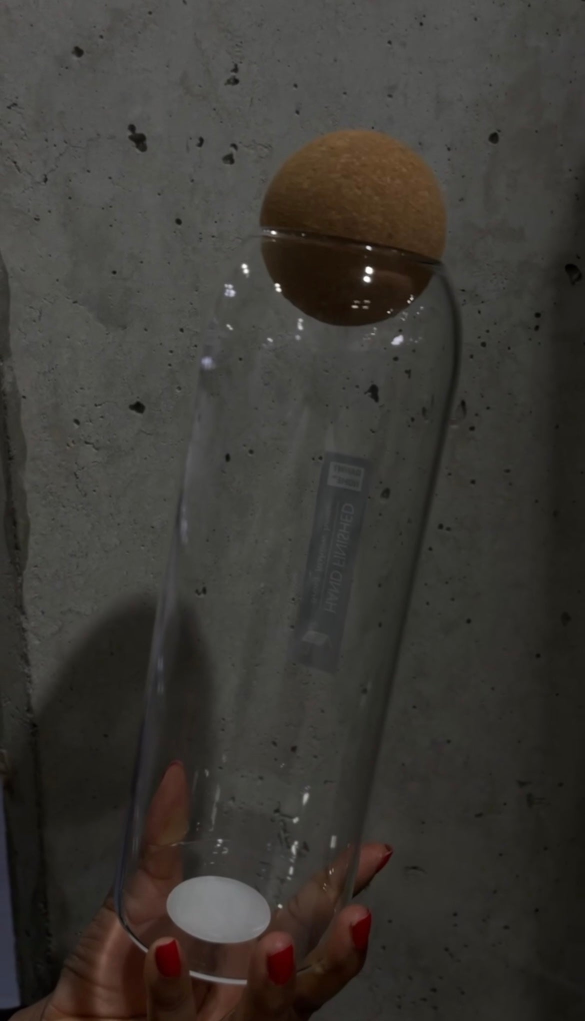 Minimalist Glass Storage Jar with Natural Cork Ball Lid