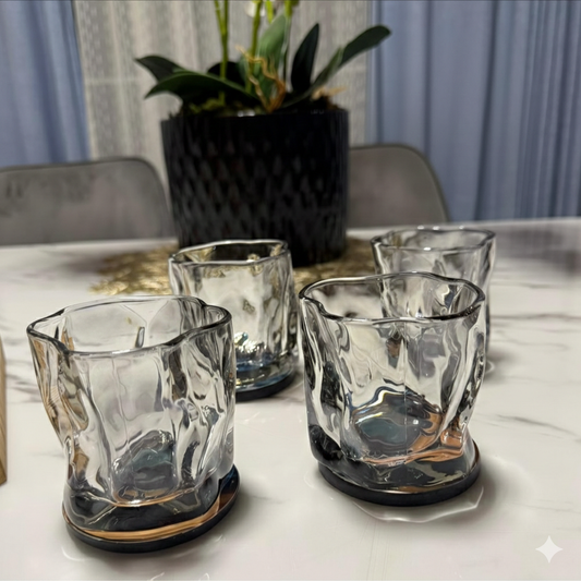 Iridescent Wave Glassware Set(4)