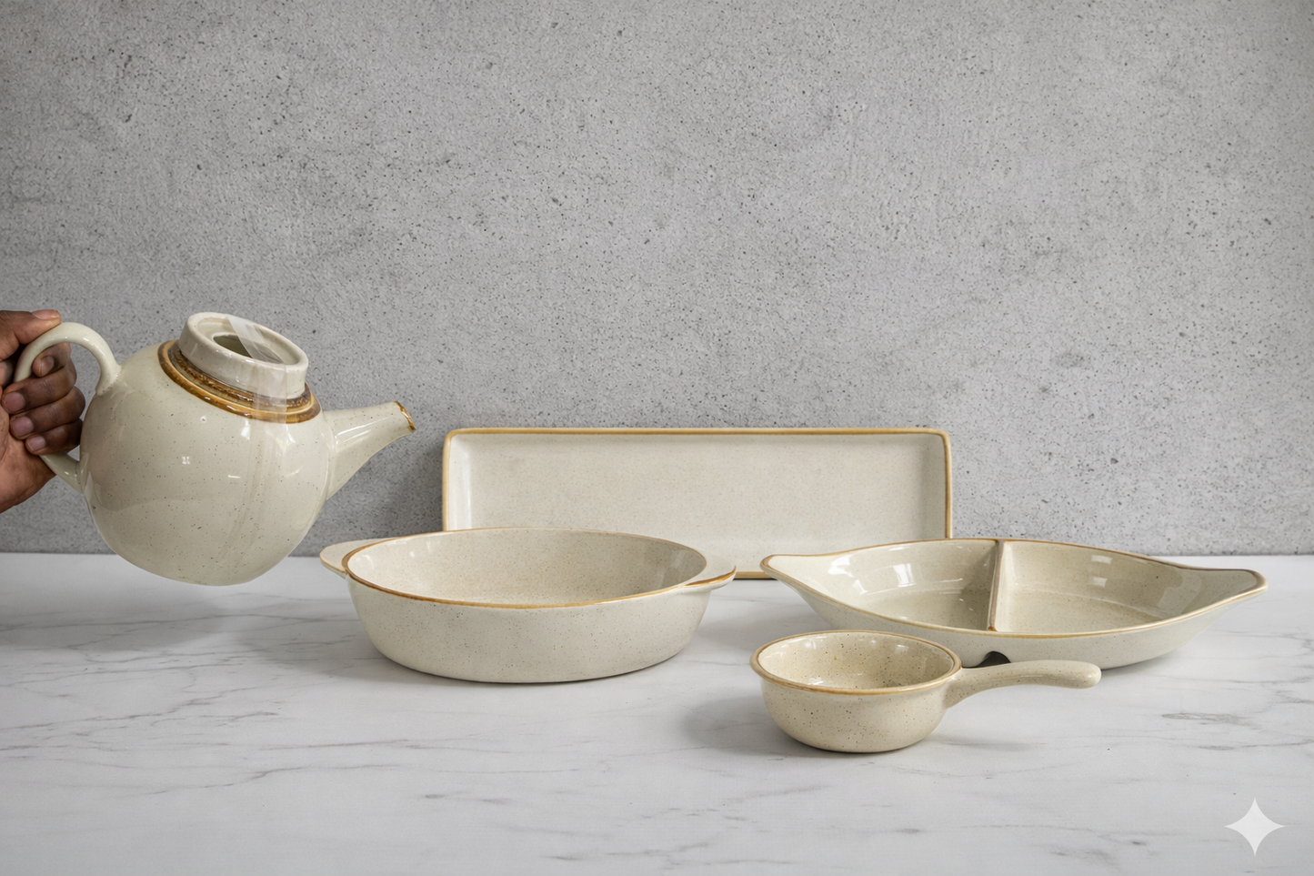 The "Sienna Rim" Speckled Collection