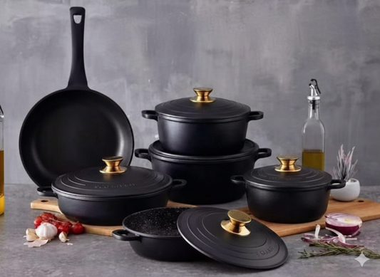 12-Piece Premium Die-Cast Cookware Set