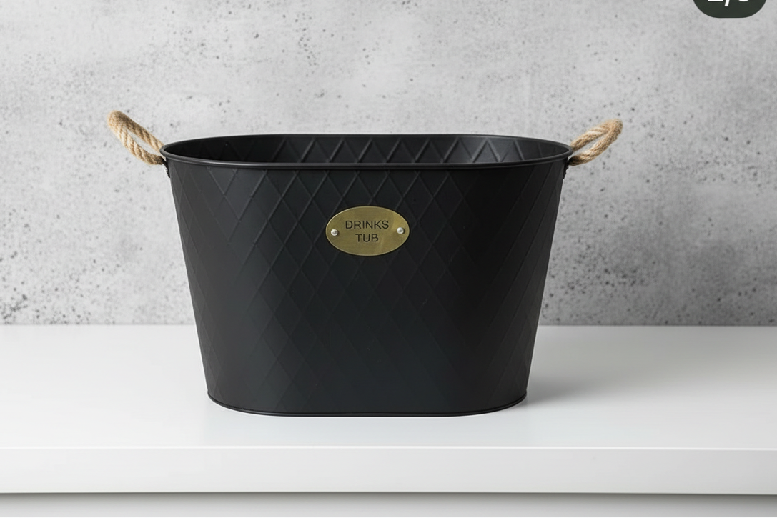 The Heritage Matte Black Drinks Tub