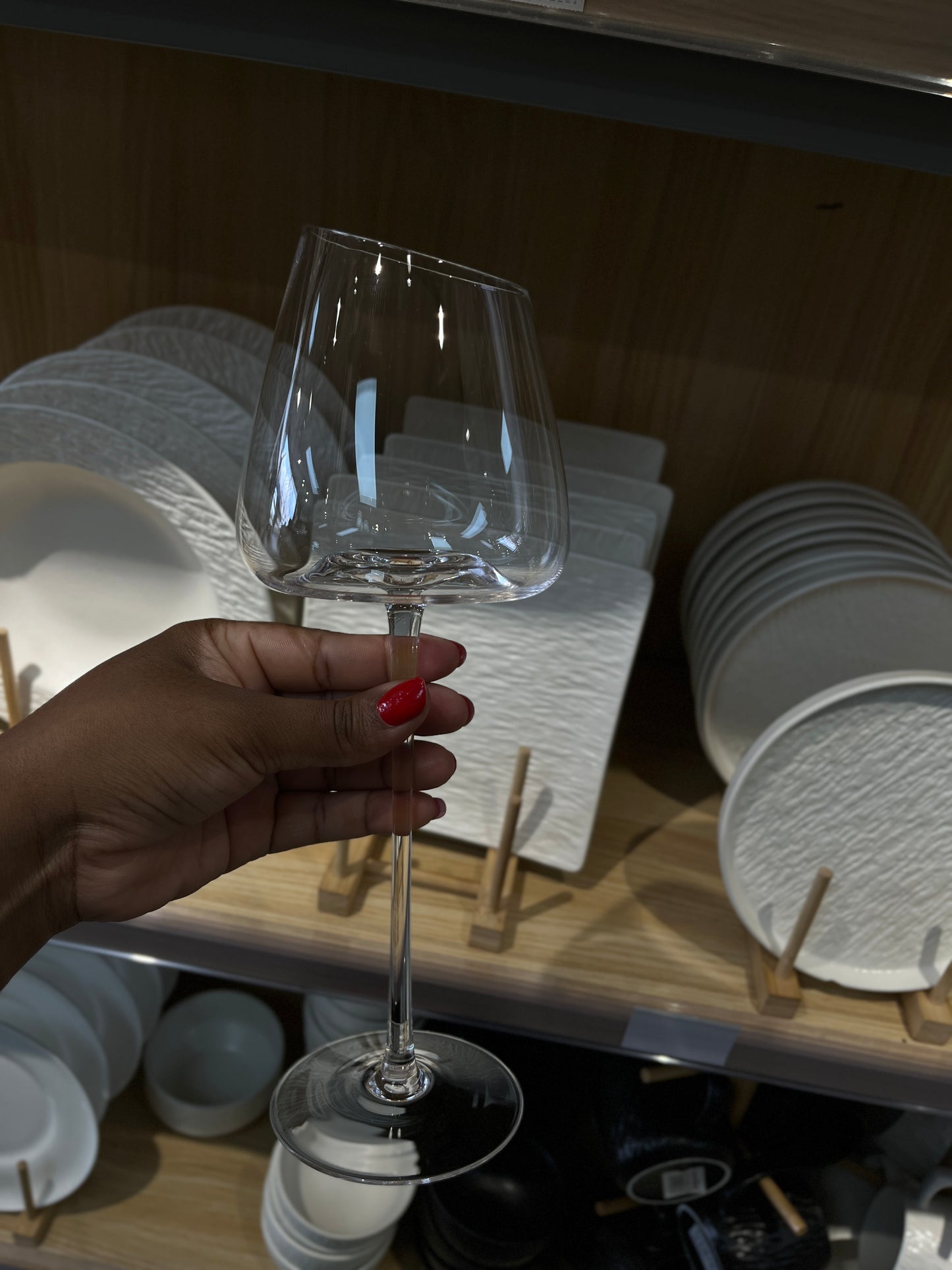 Ultra-Modern Slanted Rim Wine Glass Set – 2 Piece