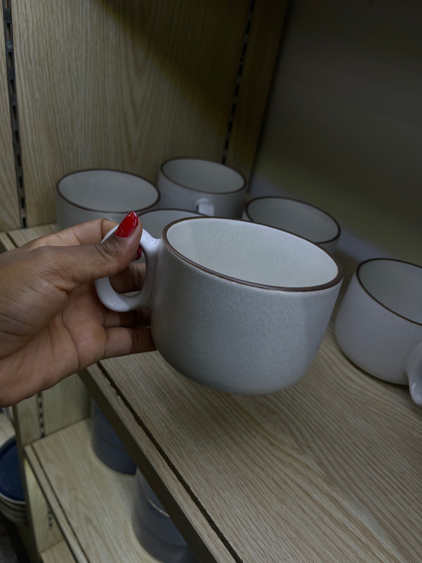 Speckled Stoneware Mug with Contrast Rim(4pc)